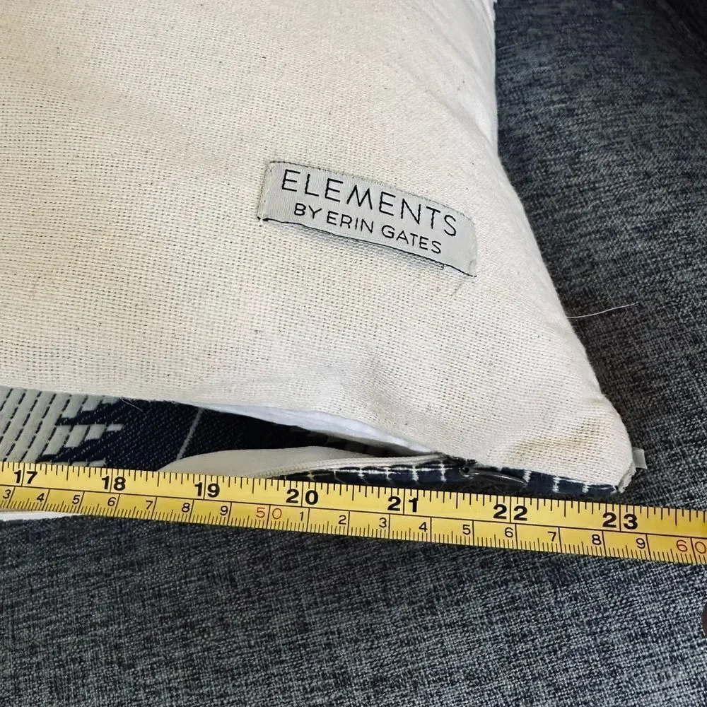 Elements Erin Gates Large Navy Blue Cream Aztec Lumbar Throw Pillow